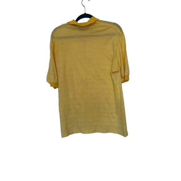 Robe Di Kappa Men's Yellow Striped Short Sleeve Button Up Polo Shirt Size Large - Picture 7 of 7